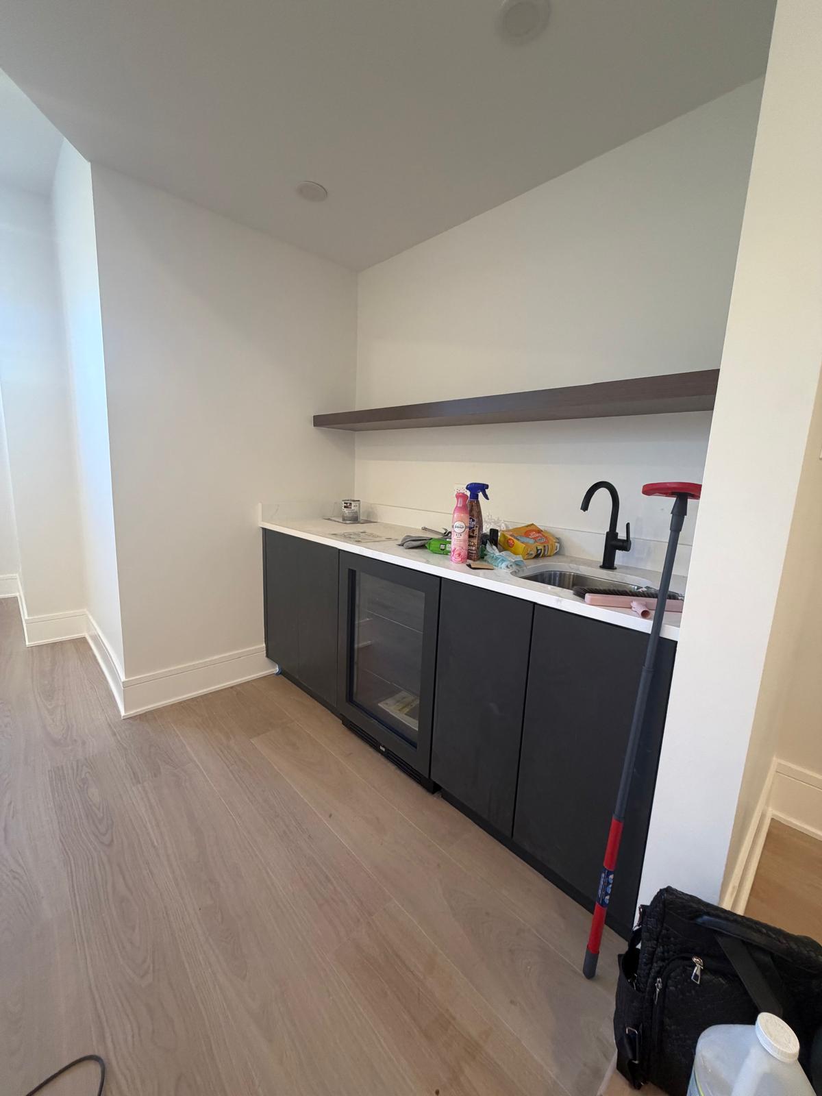 Freshly cleaned bar area